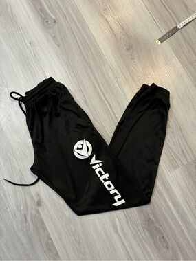 Victory Black Men's Jogger Sweatpants with White Logo
